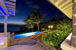 12 poipu - koko kai home for sale - night view of pool and ocean