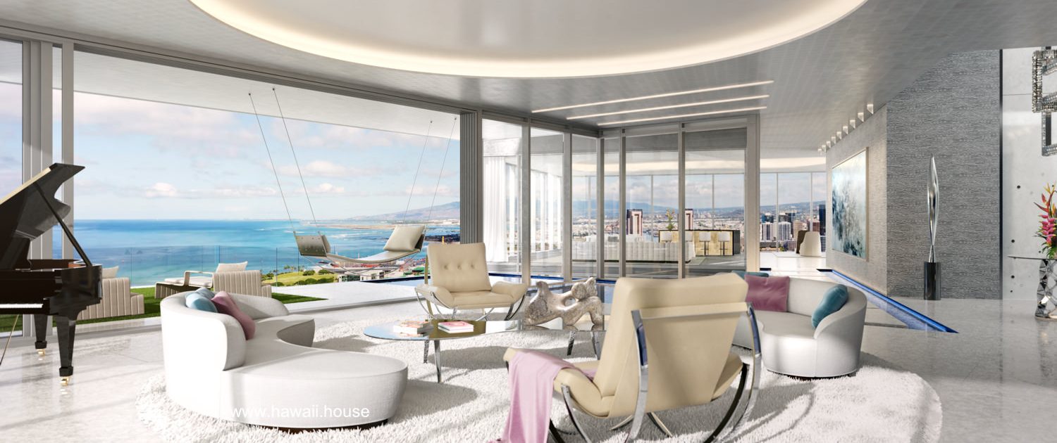 Waiea Grand PentHouse Living area Hawaii House