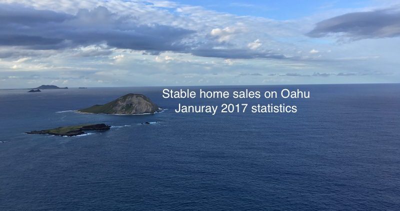 Stable home sales on Oahu - January 2017 statistics