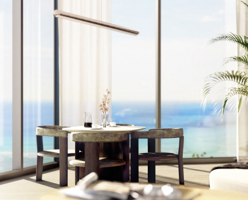 Ko'ula condo living room with ocean view